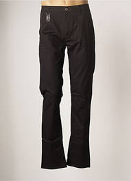 Pantalon slim țesătură poplin mărime normală negru IZAC bărbat