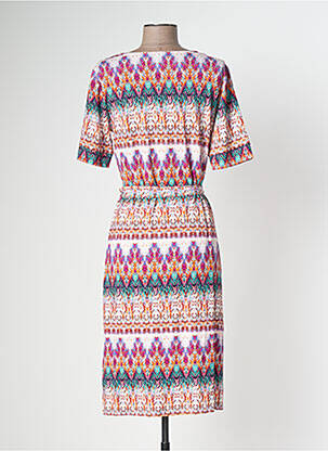 Rochie midi mâneci scurte mâneci scurte violet BRANDTEX femeie