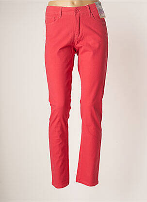 Pantalon slim talie joasă talie joasă roșu QUATRE VINGT JOURS femeie