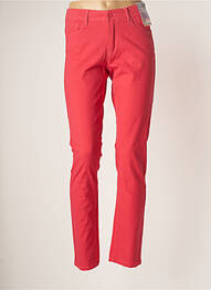 Pantalon slim talie joasă talie joasă roșu QUATRE VINGT JOURS femme