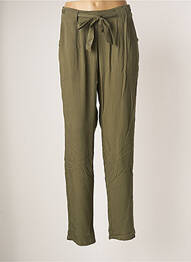 Pantalon drept croială morcov talie înaltă verde SMASH WEAR femeie