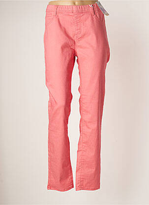 Jegging țesătură poplin mărime normală portocaliu QUATRE VINGT JOURS femme