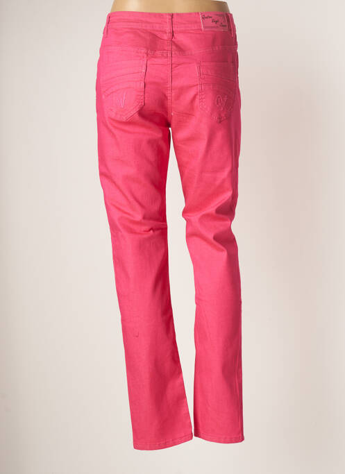 Pantalon slim roz QUATRE VINGT JOURS femeie