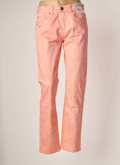 Pantalon slim portocaliu QUATRE VINGT JOURS femeie