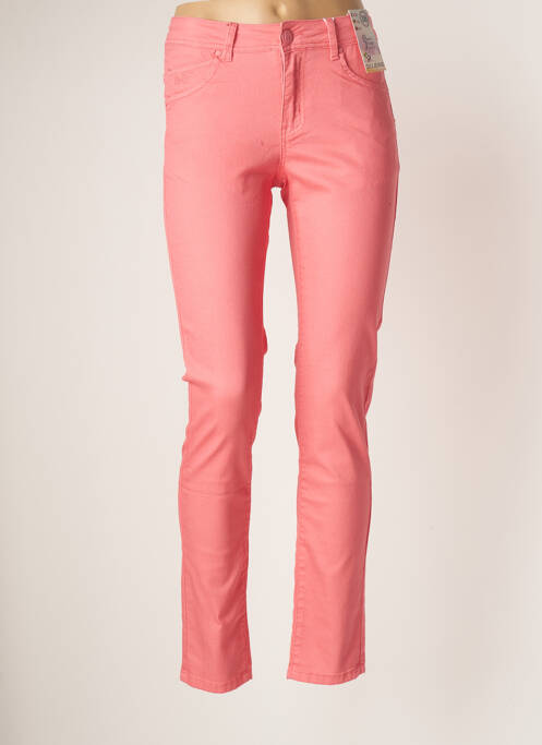Pantalon slim roz QUATRE VINGT JOURS femeie