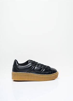 Adidași material neted negru I LOVE SHOES fată