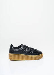 Adidași material neted negru I LOVE SHOES fată