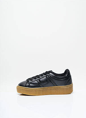 Adidași material neted negru I LOVE SHOES fată