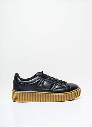 Adidași material neted negru I LOVE SHOES fată