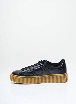 Adidași material neted negru I LOVE SHOES fată