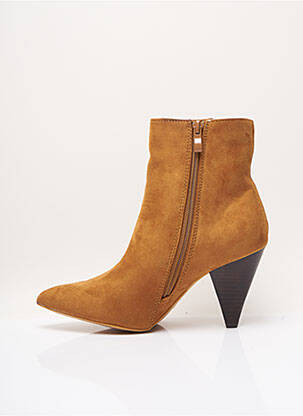 Botine/ghete închidere cu fermoar toc de 7 la 9 cm maro I LOVE SHOES femeie