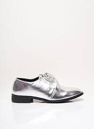 Derby-uri material neted toc plat până la 3 cm gri I LOVE SHOES femme
