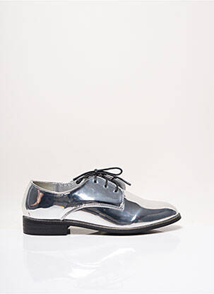 Derby-uri material neted toc plat până la 3 cm gri I LOVE SHOES femeie