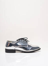 Derby-uri material neted toc plat până la 3 cm gri I LOVE SHOES femme