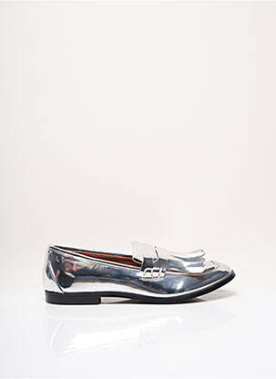 Mocasini material neted toc plat până la 3 cm gri I LOVE SHOES femeie