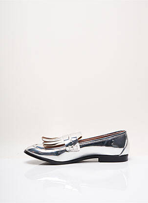Mocasini material neted toc plat până la 3 cm gri I LOVE SHOES femeie