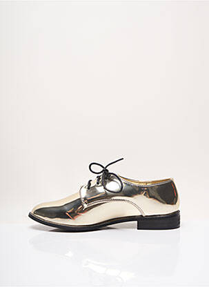 Derby-uri material neted toc plat până la 3 cm galben I LOVE SHOES femeie