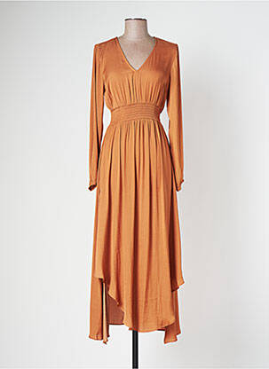 Rochie midi maro LES P'TITES BOMBES femeie