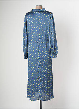 Rochie lungă mâneci lungi mâneci lungi albastru MY ESSENTIAL WARDROBE femeie