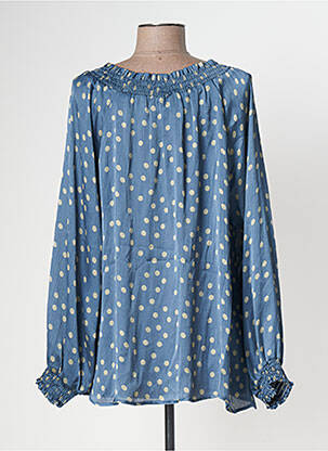 Bluză guler rotund mâneci lungi albastru MY ESSENTIAL WARDROBE femeie