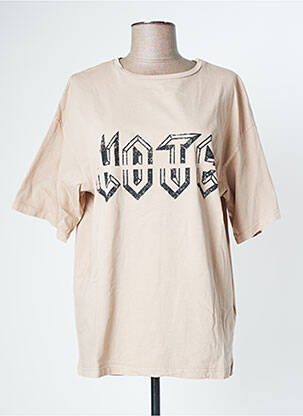 Tricou serigrafie mâneci scurte roz MY ESSENTIAL WARDROBE femeie