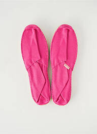 Espadrile țesătură pânză toc plat până la 3 cm roz PARE GABIA femme