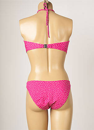 Costum de baie din două piese elasticitate top bentiță roz LAURA BEACH femeie