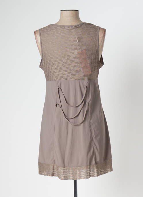 Tunică fără mâneci maro MALOKA femeie