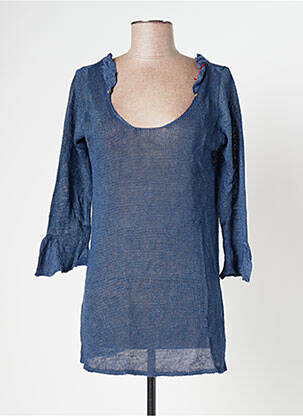 Pulover tunică albastru LUNATISME femeie