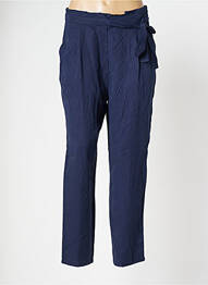 Pantalon drept talie cu cleme talie înaltă albastru LA PETITE ETOILE femeie