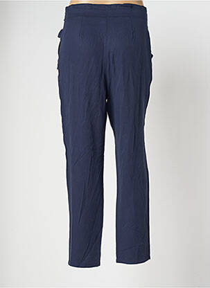 Pantalon drept talie cu cleme talie înaltă albastru LA PETITE ETOILE femeie