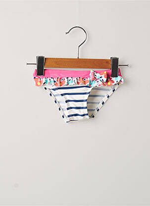 Chiloți de baie alb WEEK END A LA MER fată