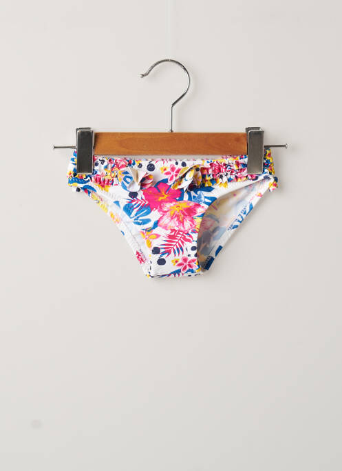 Chiloți de baie alb WEEK END A LA MER fată