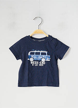 Tricou albastru WEEK END A LA MER băiat