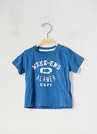 Tricou elasticitate mâneci scurte albastru WEEK END A LA MER garcon