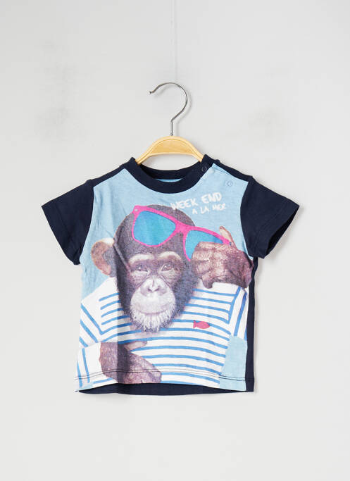 Tricou albastru WEEK END A LA MER băiat