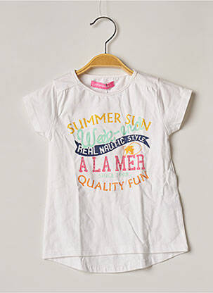 Tricou alb WEEK END A LA MER fată