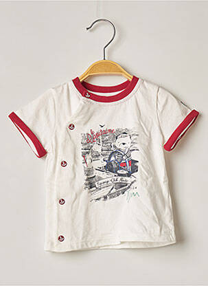 Tricou alb ELLE EST OU LA MER băiat