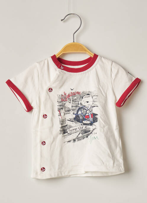 Tricou alb ELLE EST OU LA MER băiat