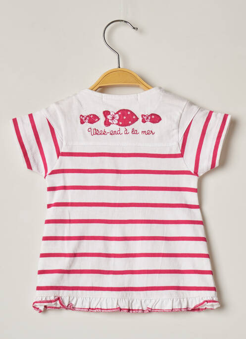 Tricou roz WEEK END A LA MER fată