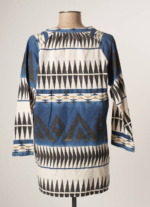 Tunică mâneci lungi imprimeu fantezie albastru BSBEE femme