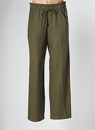 Pantalon drept elasticitate mărime normală verde XIRENA femeie
