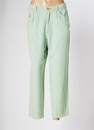 Blugi cu croială dreaptă verde INDIGO UNIQUE femeie