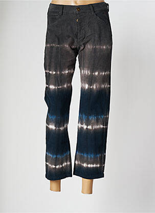 Pantalon 7/8 talie înaltă talie înaltă gri LOVE AND LET DYE femeie