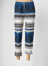 Pantalon 7/8 talie elastică mărime normală albastru BSBEE femeie
