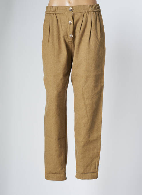 Pantalon drept talie înaltă talie înaltă verde FORTE-FORTE femme