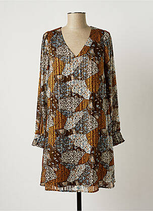 Rochie scurtă maro LOLA ESPELETA femeie