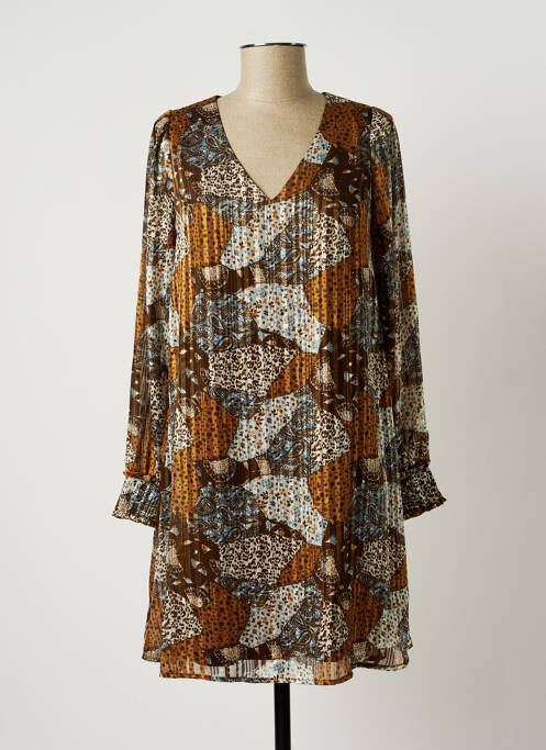 Rochie scurtă maro LOLA ESPELETA femeie