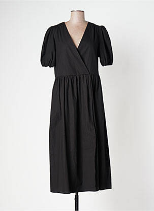 Rochie midi mâneci scurte mâneci scurte negru BELLE PIÈCE femeie