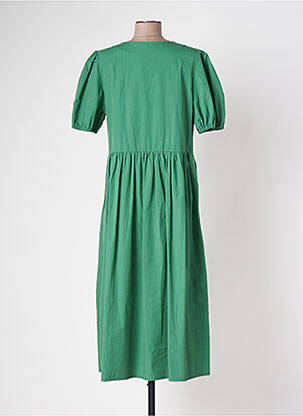 Rochie midi mâneci scurte mâneci scurte verde BELLE PIÈCE femeie